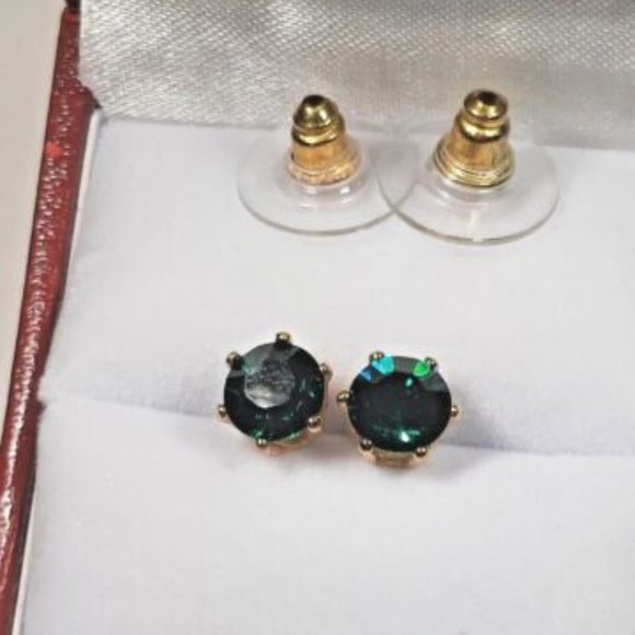 Swarvorski 2CT Stud Earrings pairs in jeweled colors NWOT and gift boxed - Picture 11 of 15